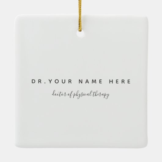 Graduy Therapy School DPT Keramisch Ornament (Achterkant)