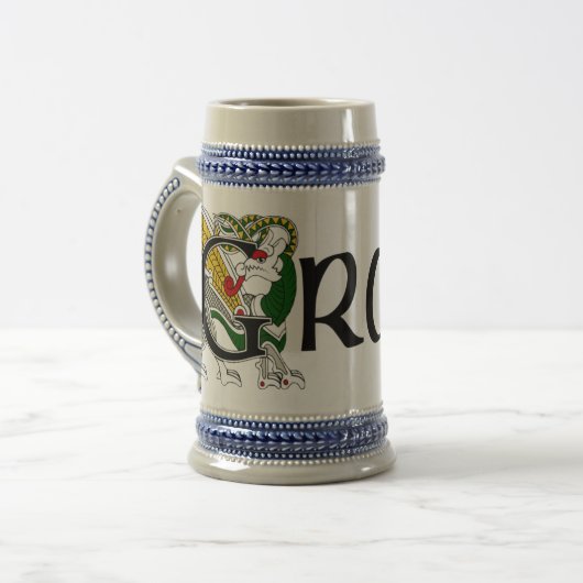 Grady Celtic Dragon Stein Bierpul (Voorkant links)