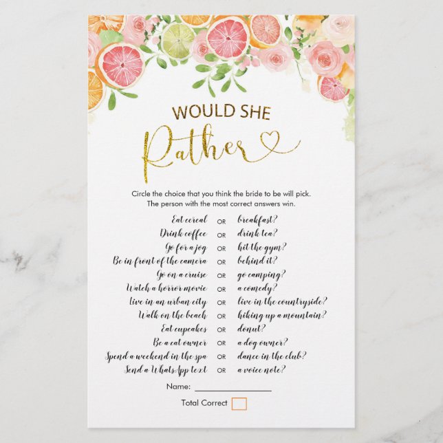 Graefruitcitrusvruchten Vrijgezellenfeest, zou ze  (Voorkant)