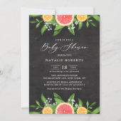 Graefruits en Sinaasappels ChalkboardBaby shower Kaart (Voorkant)