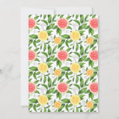 Graefruits en Sinaasappels ChalkboardBaby shower Kaart (Achterkant)