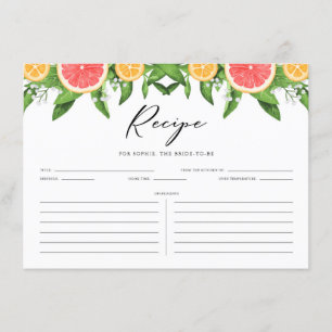 Graefruits en Sinaasappels Vrijgezellenfeest Recip Informatiekaartje