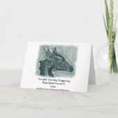 Graelle de Magische Kunst die ze Dragon Fantasy Feestdagen Kaart (Achterkant)