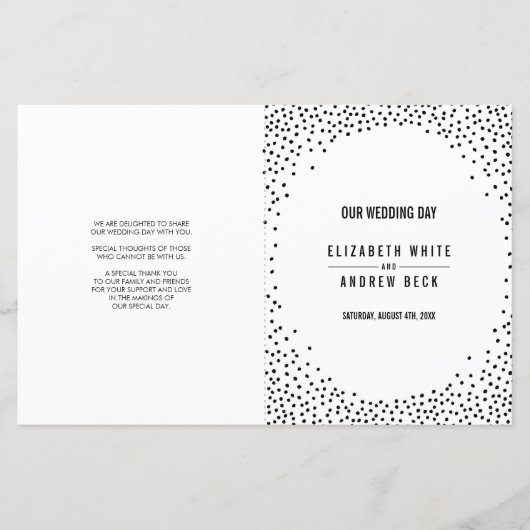 GRAEMONY schattige, eenvoudige zwarte confetti vle (Voorkant)