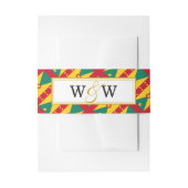 GRAENADA Monogram bruiloft Uitnodigingen Wikkel (Voorkant Voorbeeld)