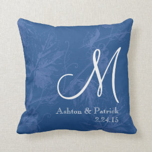 Graevine Blue Personalized Weduwend Pillow Kussen