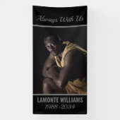 Graf deken altijd met ons aangepaste foto begrafen spandoek (Verticaal)