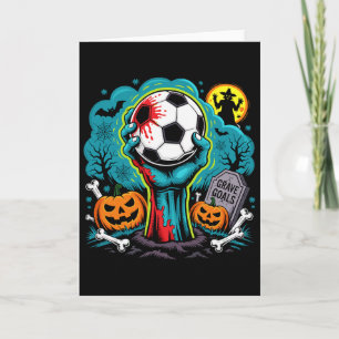 Graf Doelen Zombie Voetbal Halloween Voor Voetbal Kaart