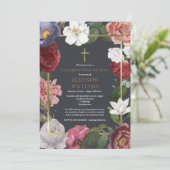 Graf Feestelijke Levensroos Bloemstuk Kaart (Staand voorkant)