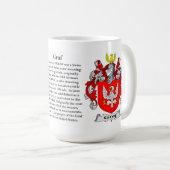 Graf Gezinsbekleding van wapens Koffiemok (Voorkant rechts)