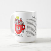 Graf Gezinsbekleding van wapens Koffiemok (Voorkant links)