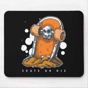Graf Grafsteen Schedel Dode Skater Skate Dood Skat Muismat