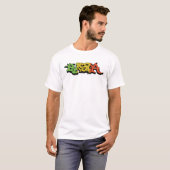 Graf Rasta-Shirt met reggae-kleuren T-shirt (Voorkant volledig)