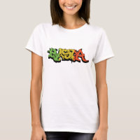 Graf Rasta-Shirt met reggae-kleuren
