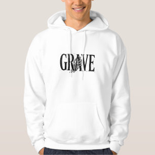 Graf Skelethand Halloween Linocut Ontwerp Hoodie