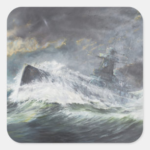 Graf Spee komt op 3 november de Indische Oceaan bi Vierkante Sticker