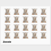 Graf Trouble – Mummie Misdaad & Mini Monsters Vierkante Sticker (Vel)