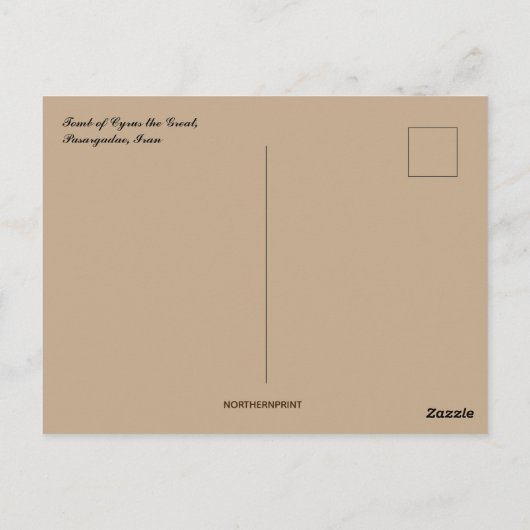 Graf van Cyrus de Grote Pasargadae Iran Briefkaart (Achterkant)