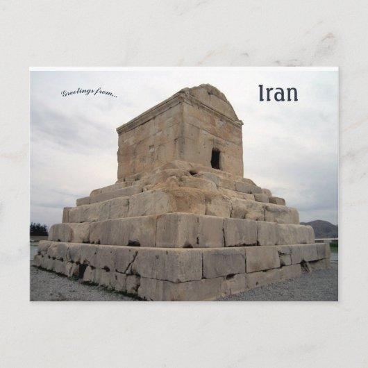 Graf van Cyrus de Grote Pasargadae Iran Briefkaart (Voorkant)