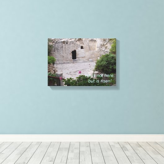 Graf van Jezus Canvas Afdruk (Insitu (Houten vloer))