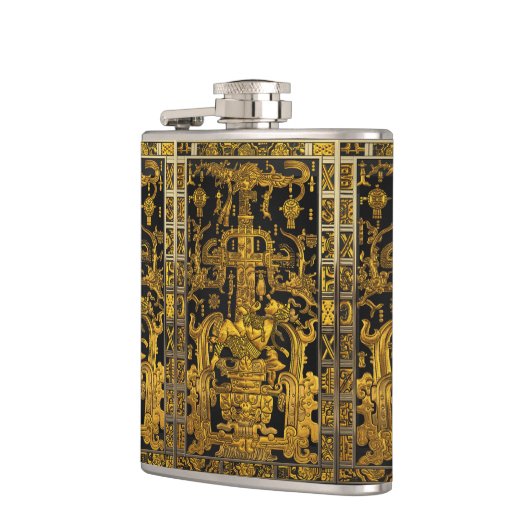 Graf van Pakal - Gouden Palenque Astronaut Heupfles (Links)