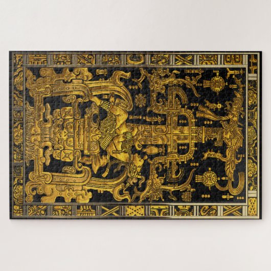 Graf van Pakal - Gouden Palenque Astronaut Legpuzzel (Horizontaal)