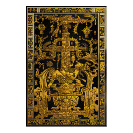 Graf van Pakal - Gouden Palenque Astronaut Perfect Poster