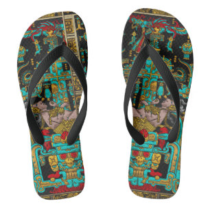 Graf van Pakal - Palenque Astronaut in kleur Teenslippers
