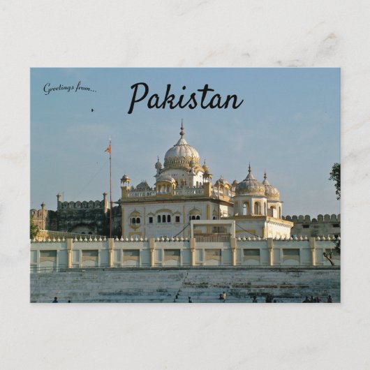 Graf van Ranjit Singh Lahore Pakistan Briefkaart (Voorkant)