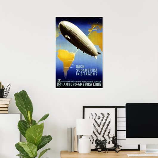 Graf Zeppelin Duits reisposter Poster (Thuiskantoor)