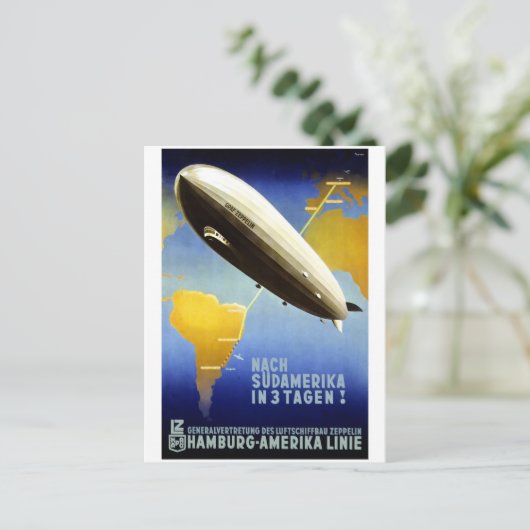 Graf Zeppelin Duits reizen Briefkaart (Staand voorkant)