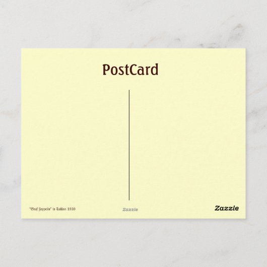 Graf Zeppelin in Tallinn vol.2 Briefkaart (Achterkant)