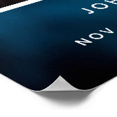 Grafblauwe hemel foto herdenking welkom poster (Hoek)