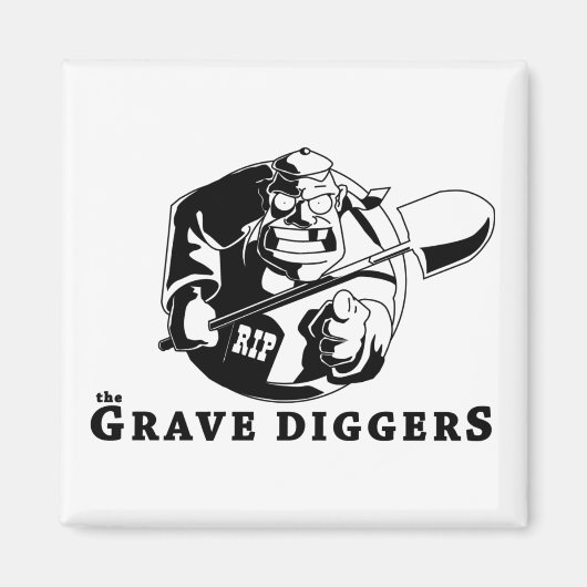 grafdelvers logo magneet (Voorkant)