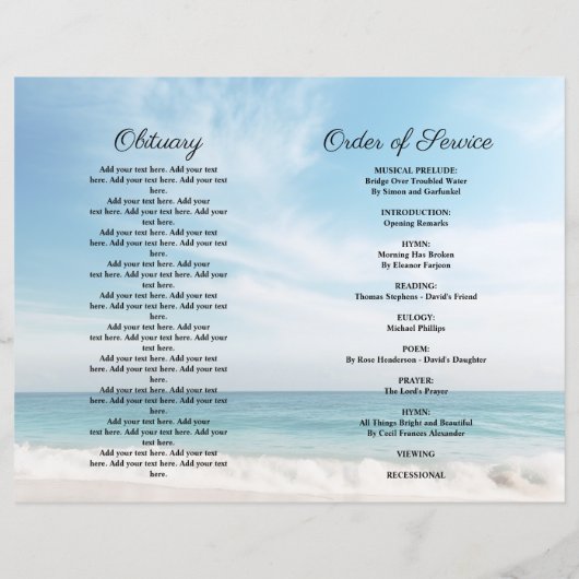 Grafelijk Aandenken Strand Foto Programma (Achterkant)