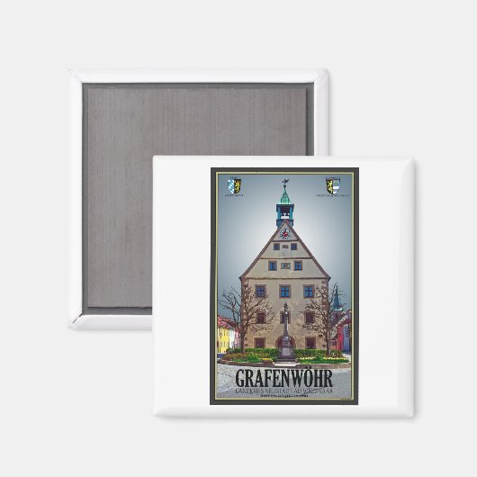 Grafenwöhr - Rathaus Magneet (Voorkant / Achterkant)