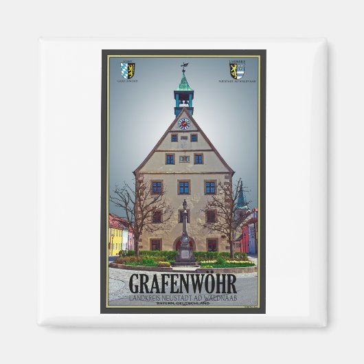 Grafenwöhr - Rathaus Magneet (Voorkant)