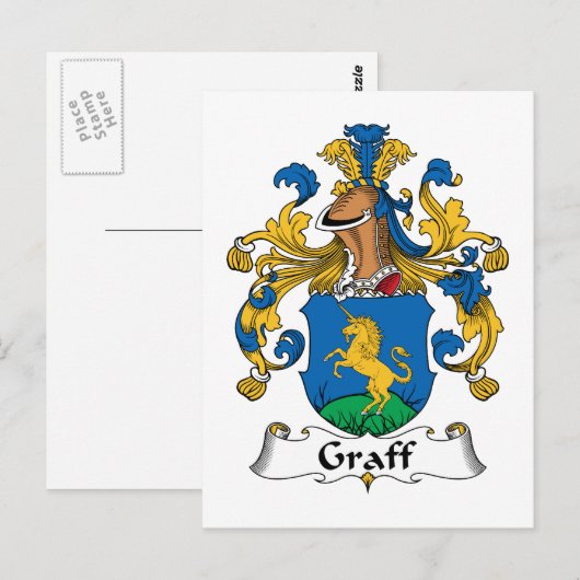 Graff Family Crest Briefkaart (Voorkant / Achterkant)