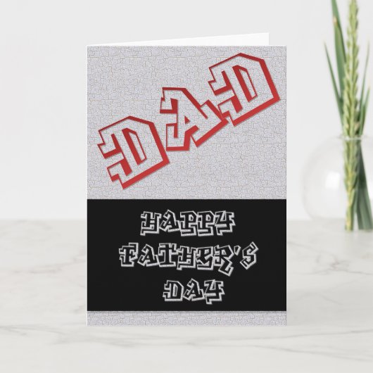 Graffetti op de muur D3 - Fijne Vaderdag Kaart (Voorkant)