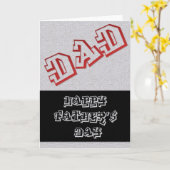Graffetti op de muur D3 - Fijne Vaderdag Kaart (Gele Bloem)