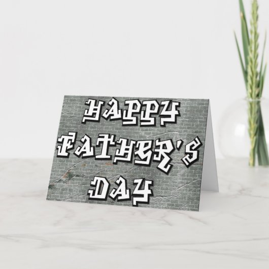 Graffetti Vaderdag wenskaart Kaart (Voorkant)