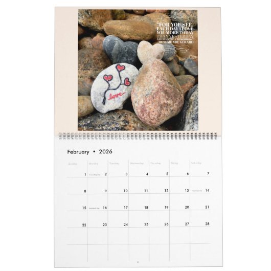 Graffi*t-shirt Studios Love Rocks Calendar Kalender (Feb 2026)