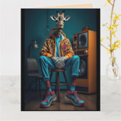 GRAFFIGUUR FUN FUN BRO ACHTKAART KAART (Gele Bloem)