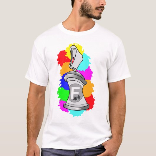 GRAFFIT ICOLOOR INK BLOT SUBWATERTREIN ART SPRAY K T-SHIRT (Voorkant)