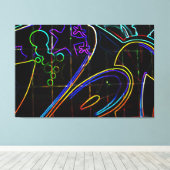 Graffiti 10 60x40 (150x100cm) waccna canvas afdruk (Insitu (Houten vloer))