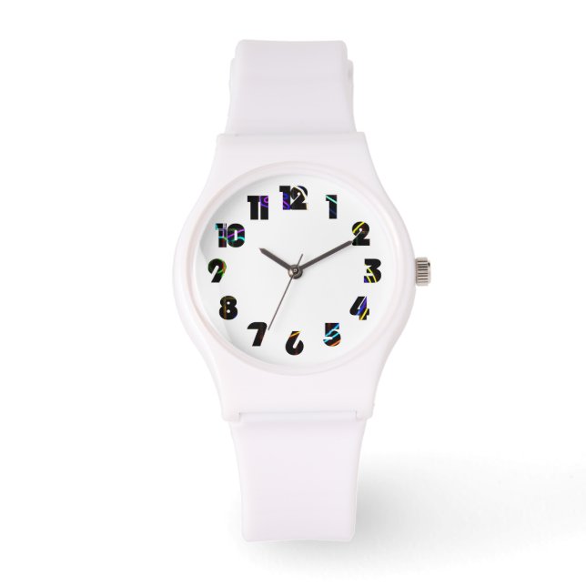Graffiti 10 Nummer Overlay WAM Horloge (Voorkant)