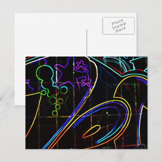 Graffiti 10 pccna briefkaart (Voorkant / Achterkant)