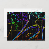 Graffiti 10 pcm briefkaart (Voorkant / Achterkant)