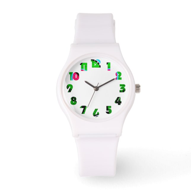 Graffiti 12 Nummer Overlay WACNA Horloge (Voorkant)