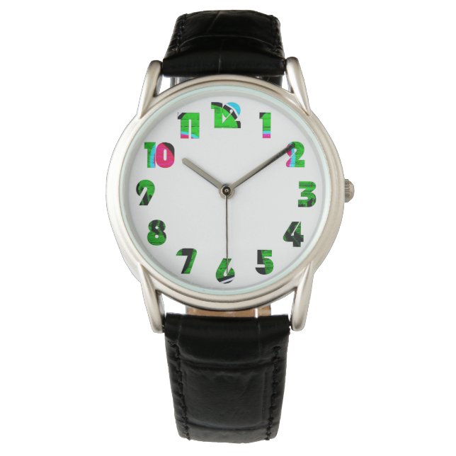 Graffiti 12 Nummer Overlay WACNA Horloge (Voorkant)